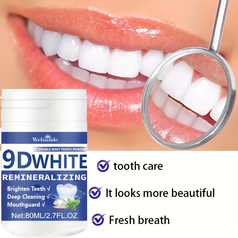 Teeth Whitening Ingredients - ผงฟันไฮโดรซีอะพาไทต์ 9D ไวท์ รีมิเนอรัลไลซิ่ง ผงฟอกสีฟัน ทำความสะอาดอย่างล้ำลึก