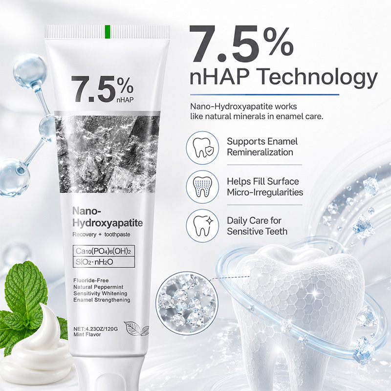Teeth Whitening Toothpaste - 5/6 ชิ้น 7.5% nHAP นาโนไฮดรอกซีอะพาไทต์ยาสีฟัน 120