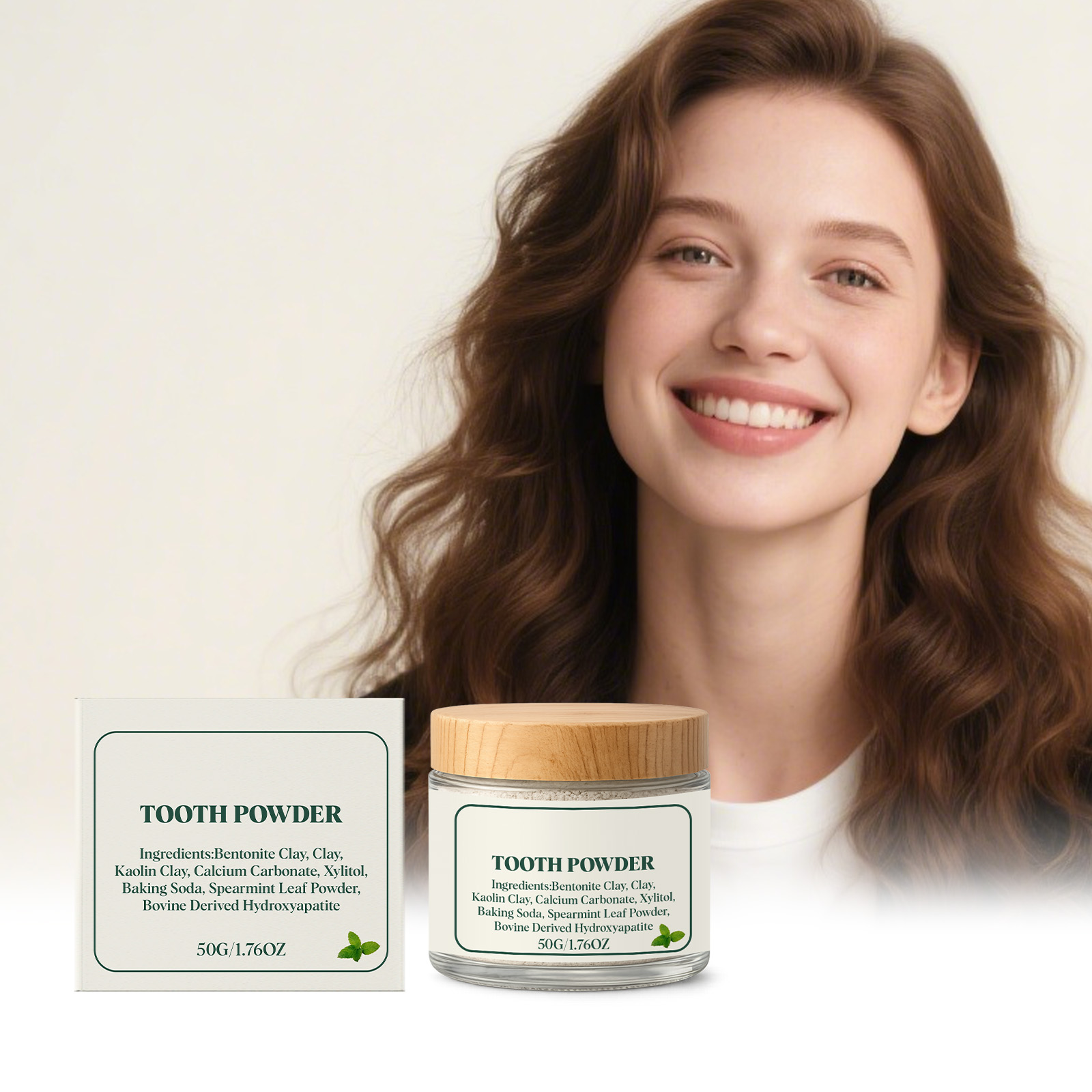 Teeth Whitening Ingredients - ยาสีฟันขจัดคราบกลิ่นเปปเปอร์มินต์ ประกอบด้วยส่วนผสมอ่อนโยนสำหรับการทำความสะอาดฟันทุกวัน ช่วยให้ฟันสะอาดสดชื่น