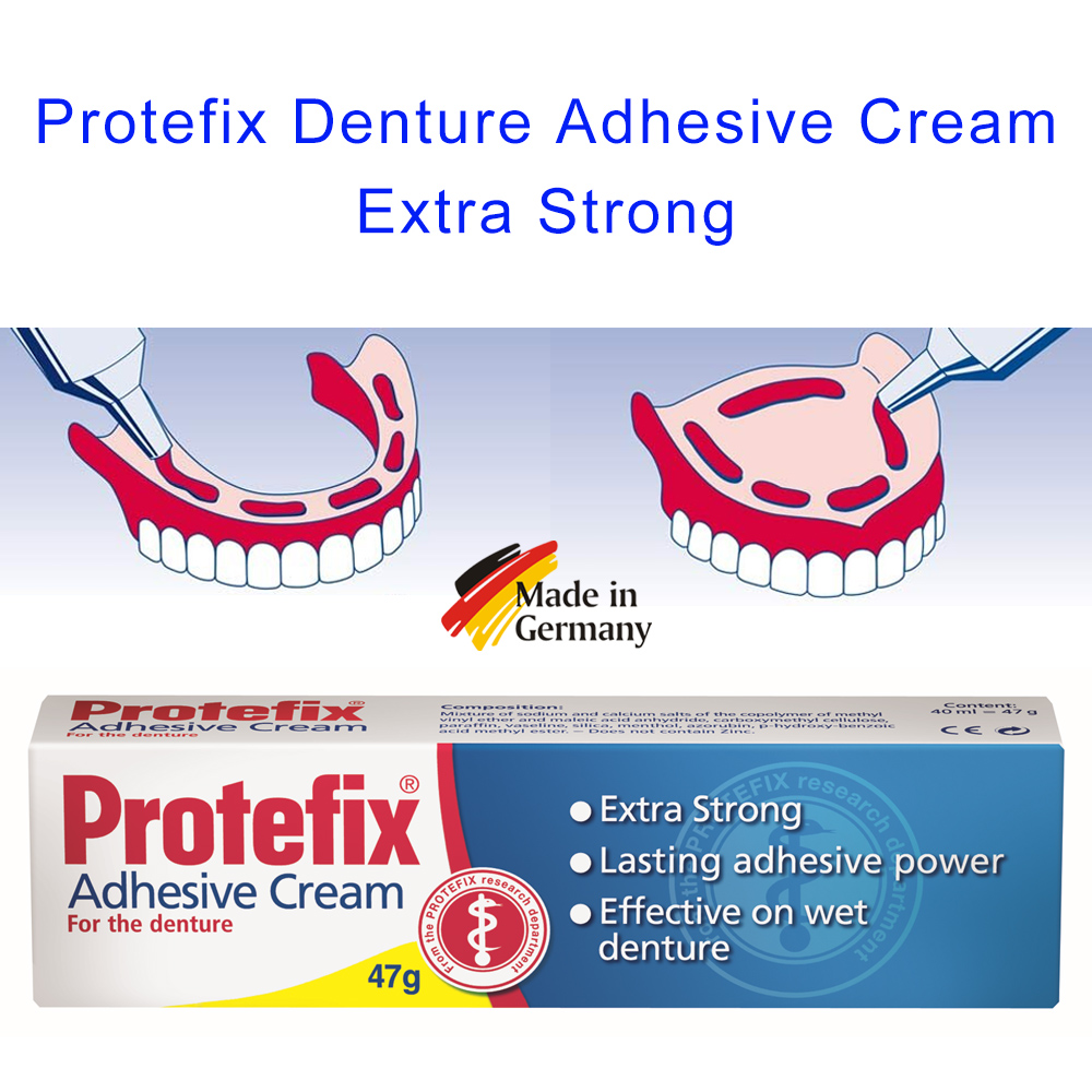 Teeth Whitening Crest - ครีมติดกาว Protefix สำหรับยึดฟันปลอมทนน้ำได้ดีพิเศษ47G haft PASTE Stark