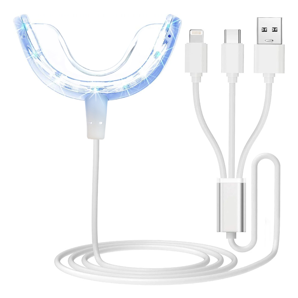 Teeth Whitening For Trays - ฟันไวท์เทนนิ่ง Accelerator Light,16x ที่มีประสิทธิภาพมากขึ้นไฟ LED สีฟ้าปากถาดฟันไวท์เทนนิ่ง
