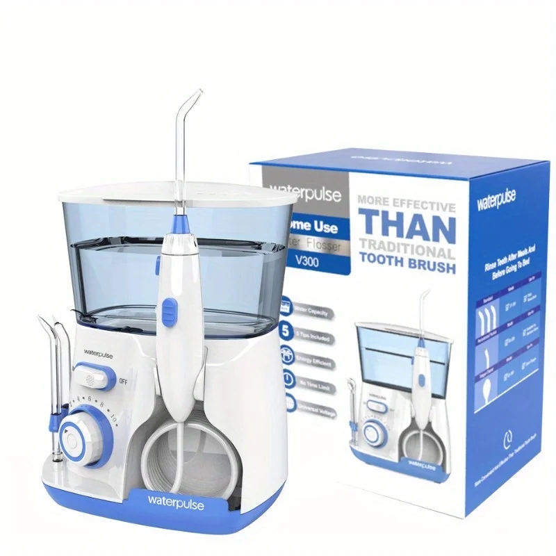 Water Flosser Cordless - เครื่องฉีดน้ำทำความสะอาดช่องปาก Waterpulse V300 แรงดันสูง สำหรับทำความสะอาดฟัน รีดฟัน