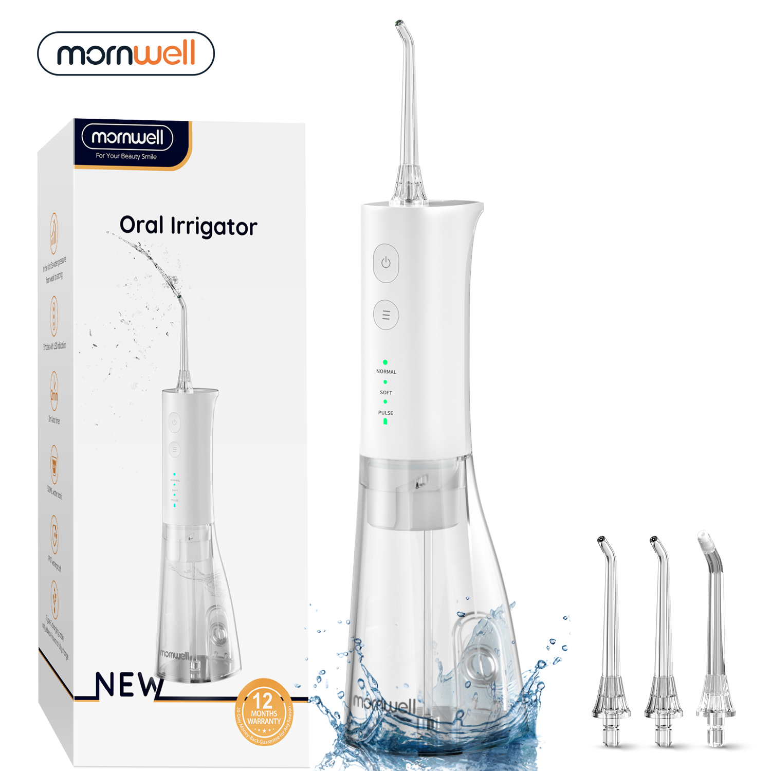 Water Flosser Cordless - เครื่องทำความสะอาดช่องปากแบบพกพา New Water Floss F29/D52 ชาร์จผ่าน