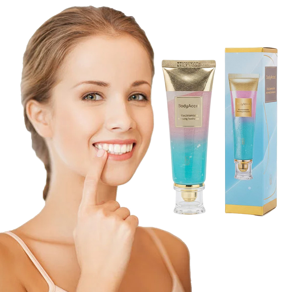 Teeth Whitening Cream - ยาสีฟันไวท์เทนนิ่งไนอาซินาไมด์ 100 กรัม ยาสีฟันไนอาซินาไมด์ บริลเลียนท์ สไมล์