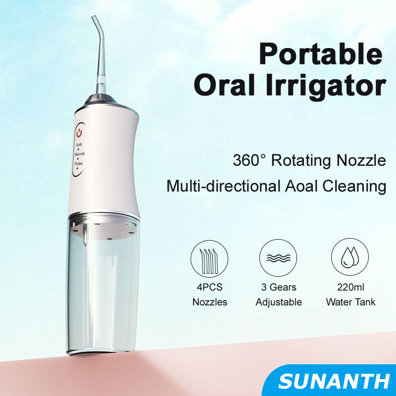 Water Flosser Cordless - เครื่องฉีดน้ำทำความสะอาดช่องปากแบบพกพา ปี 2026 ใช้พลังงาน USB ชาร์จซ้ำได้