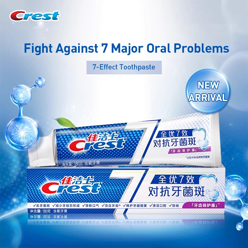 Teeth Whitening Crest - ครีมยาสีฟันเครสท์ 7 เอฟเฟคส์ ช่วยให้ฟันขาว ป้องกันฟันผุ และขจัดกลิ่นไม่พึงประสงค์จากฟันผุ