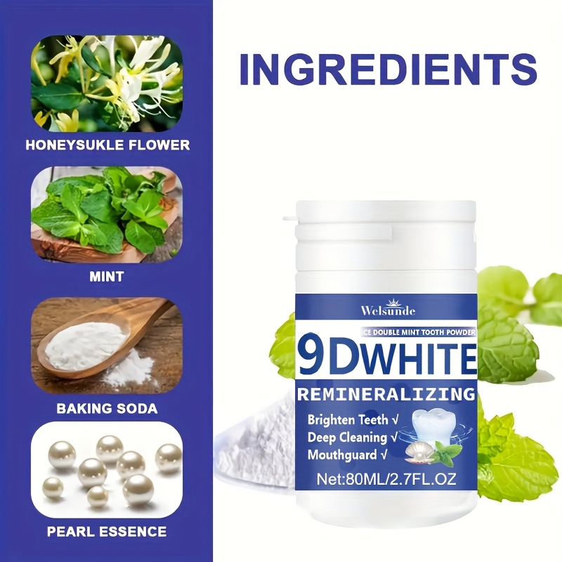 ผงฟันไฮโดรซีอะพาไทต์ 9D ไวท์ ร - Teeth Whitening Ingredients บทวิจารณ์และราคา
