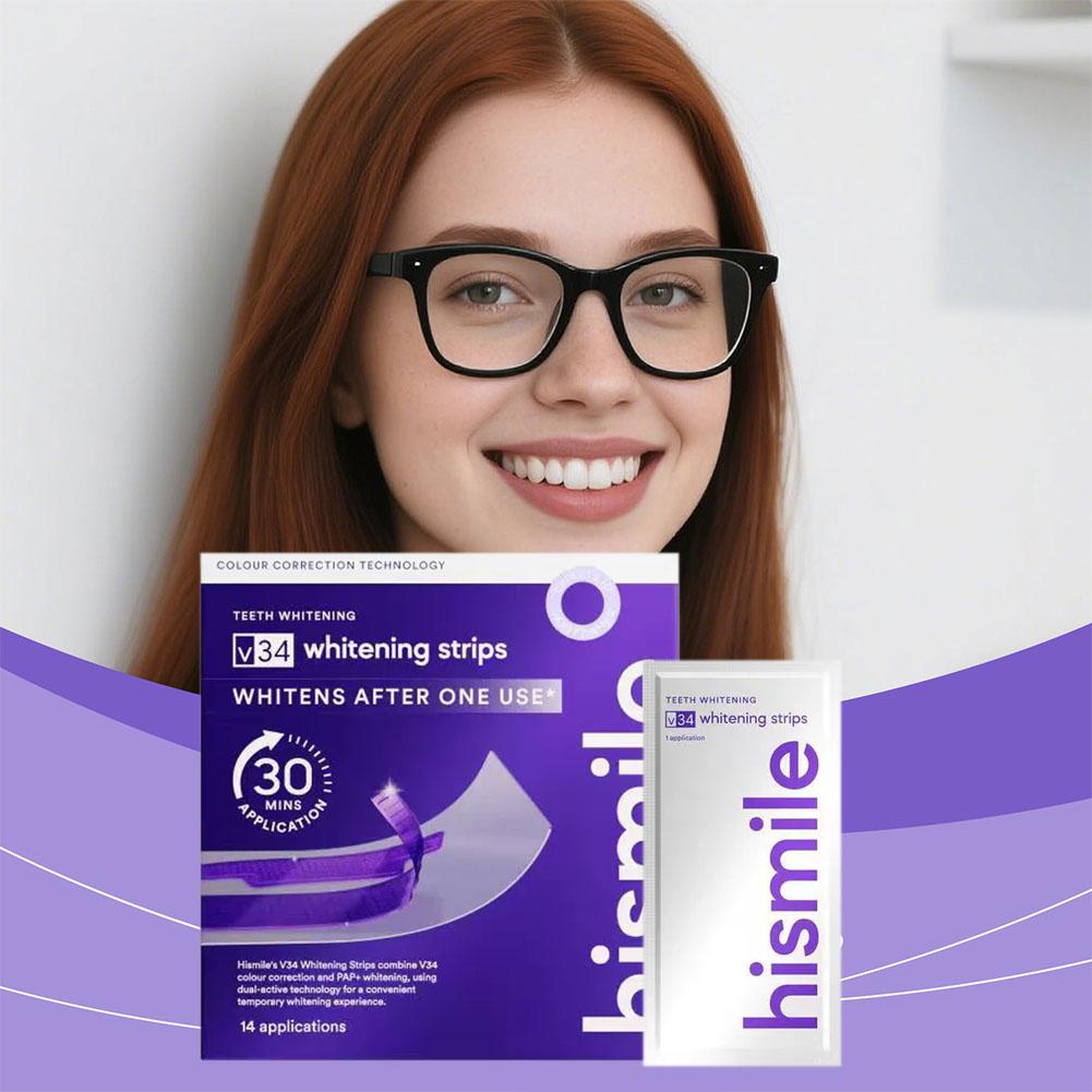 แผ่นฟอกสีฟัน V34 สีม่วง ขจัดคร - Teeth Whitening Crest บทวิจารณ์และราคา