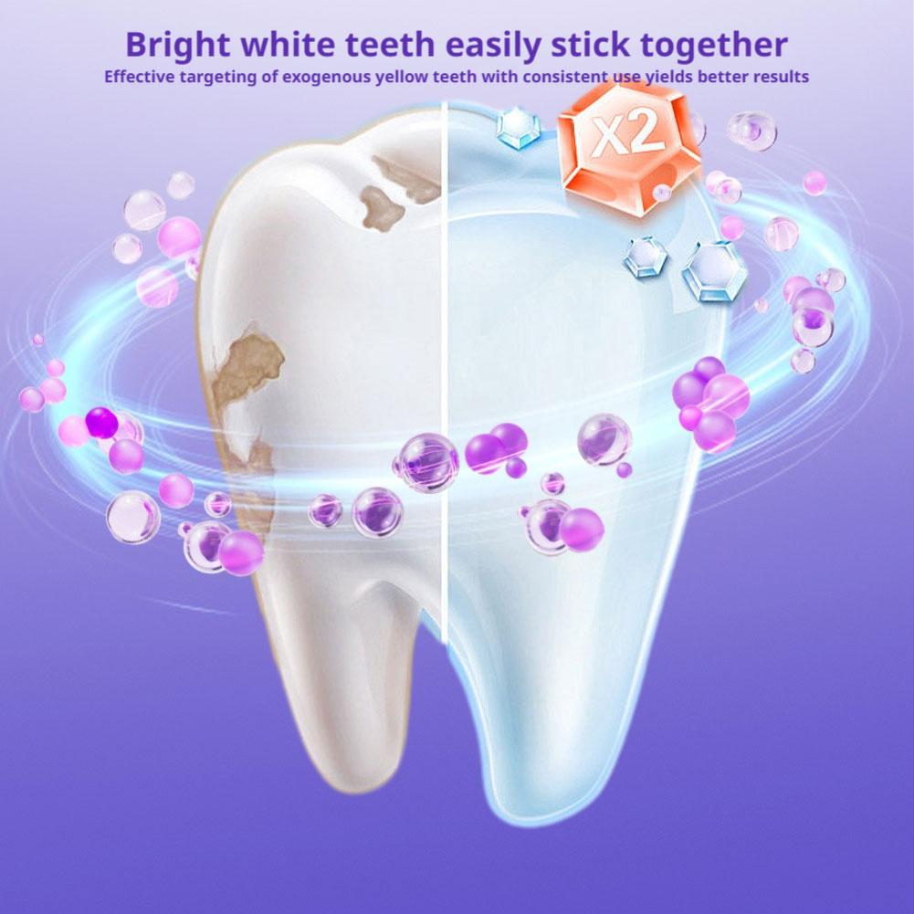 42 คู่ V34 แถบฟอกสีฟันสีม่วงลม - Teeth Whitening Crest บทวิจารณ์และราคา