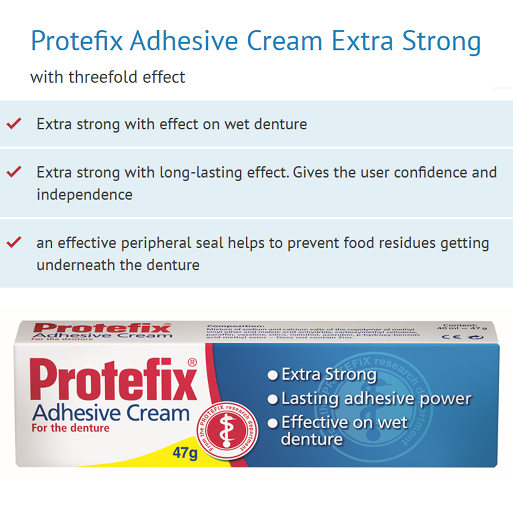 ครีมติดกาว Protefix สำหรับยึดฟ - Teeth Whitening Crest บทวิจารณ์และราคา