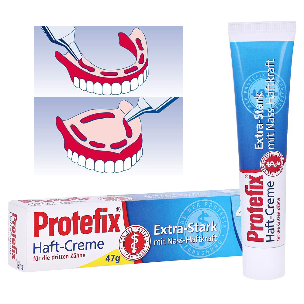 ครีมติดกาว Protefix สำหรับยึดฟ - Teeth Whitening Crest บทวิจารณ์และราคา