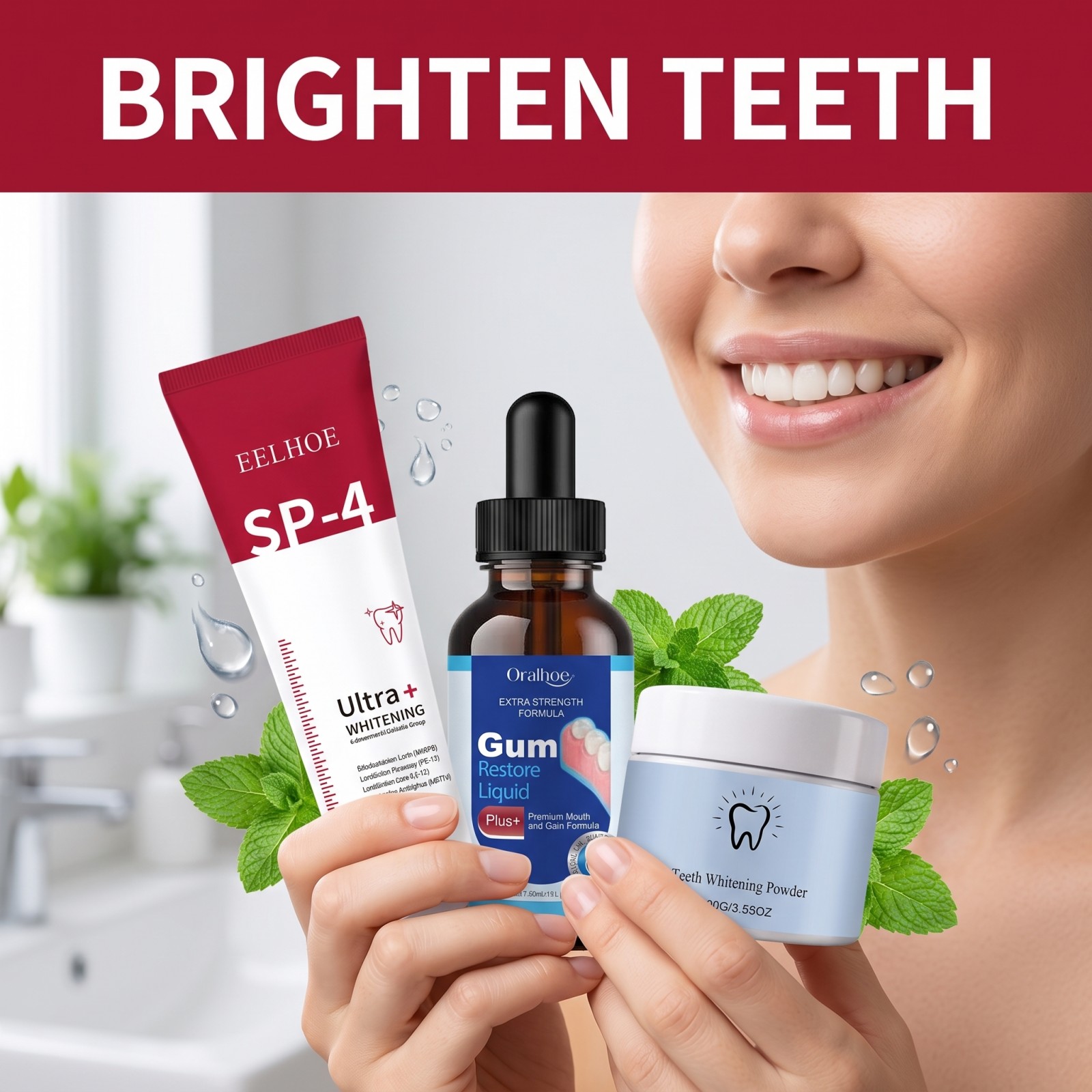 ชุดดูแลช่องปาก คอมโบเซ็ต ยาสีฟ - Teeth Whitening Ingredients บทวิจารณ์และราคา