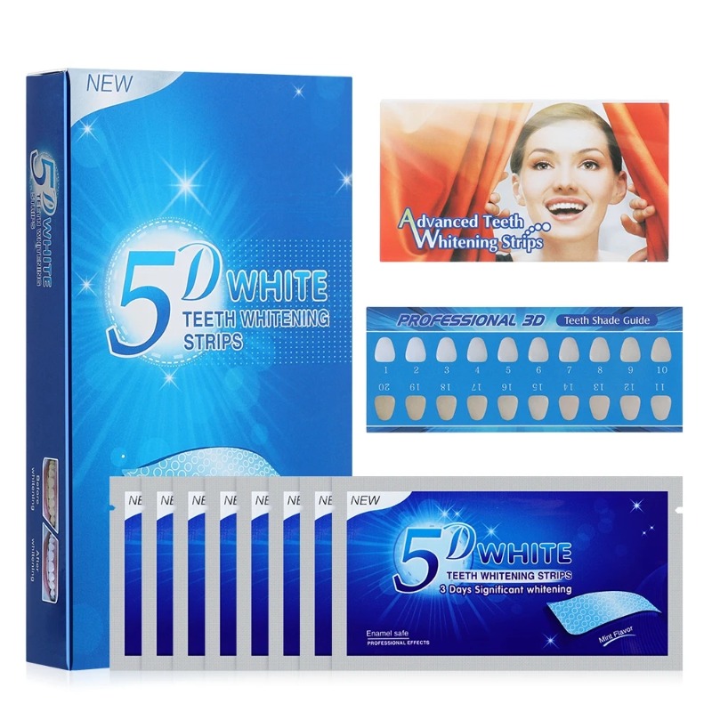 แผ่นเจลขัดฟันขาว5มิติฟอกสีฟัน5 - Teeth Whitening Crest บทวิจารณ์และราคา