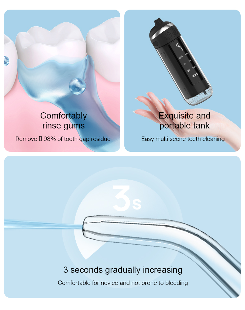เครื่องฉีดน้ำในช่องปากแบบพกพาข - Water Flosser Cordless บทวิจารณ์และราคา