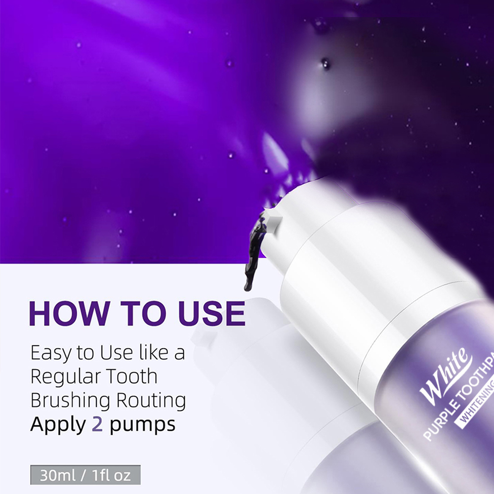 ยาสีฟันไวท์เทนนิ่งสีม่วง 30 มล - Teeth Whitening Cream บทวิจารณ์และราคา