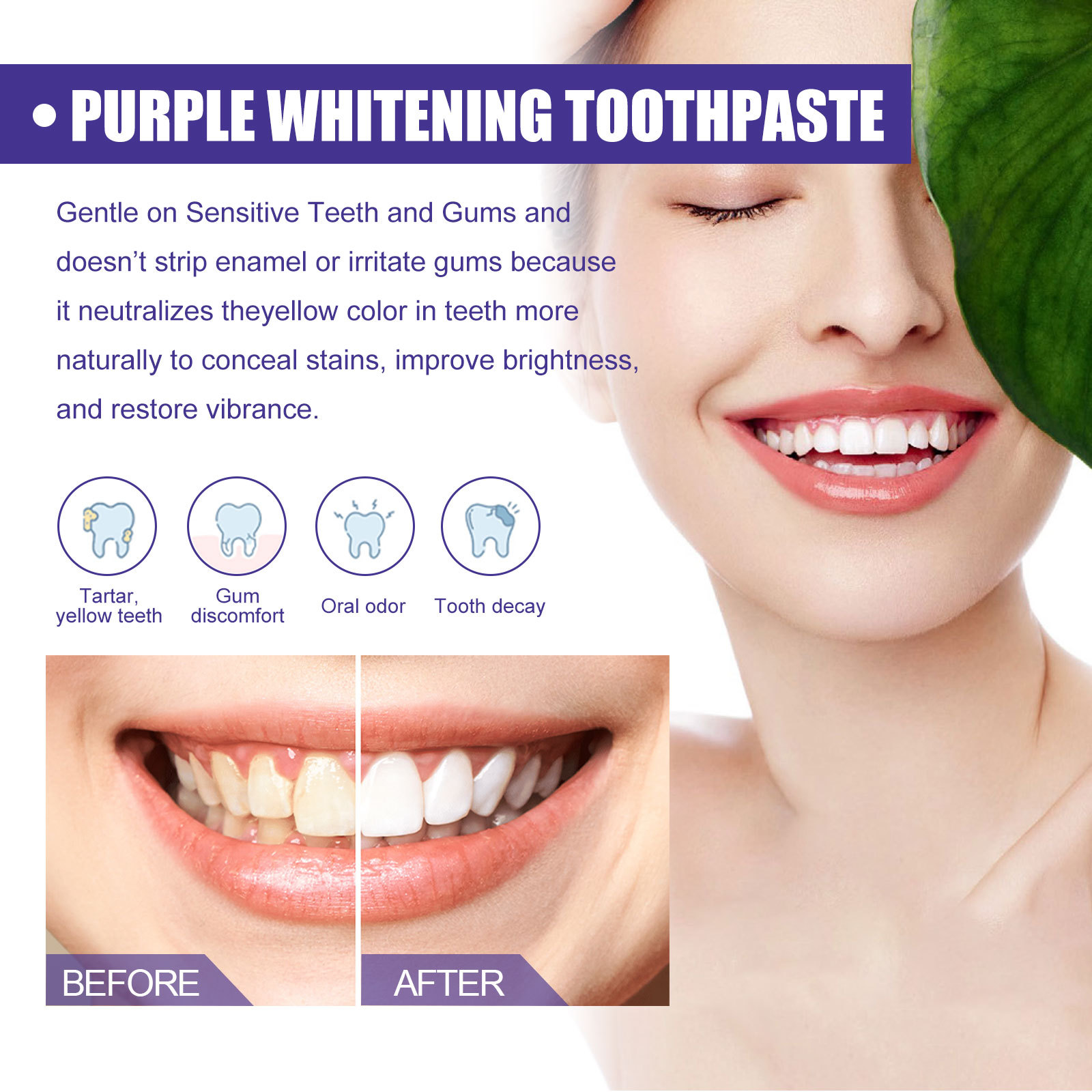 ยาสีฟันสีม่วง ฟอกฟันขาว ขจัดคร - Teeth Whitening Crest บทวิจารณ์และราคา