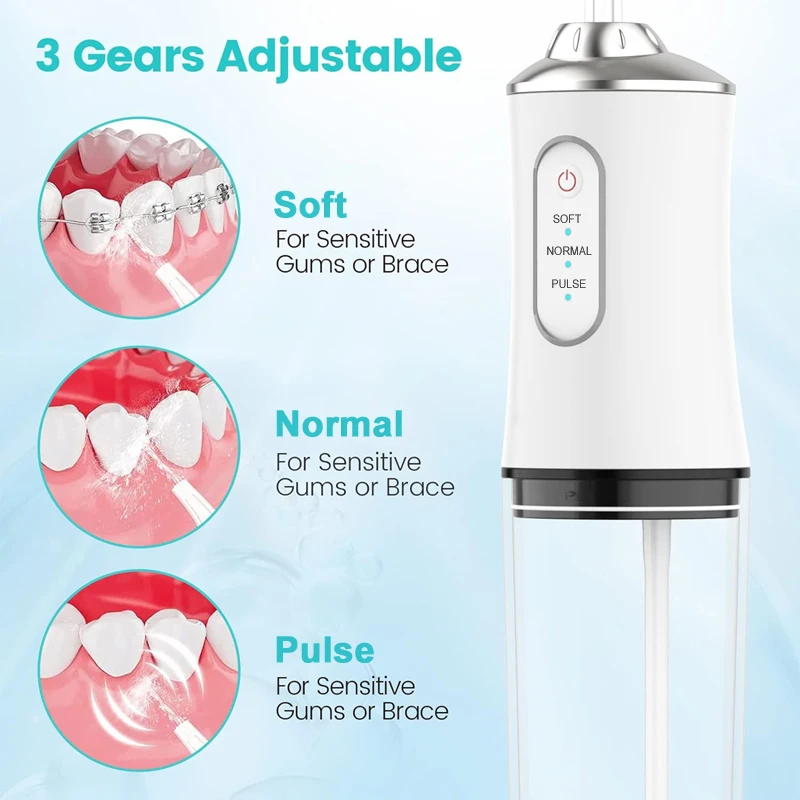 แบบพกพา Flosser น้ําทันตกรรม O - Water Flosser Cordless บทวิจารณ์และราคา