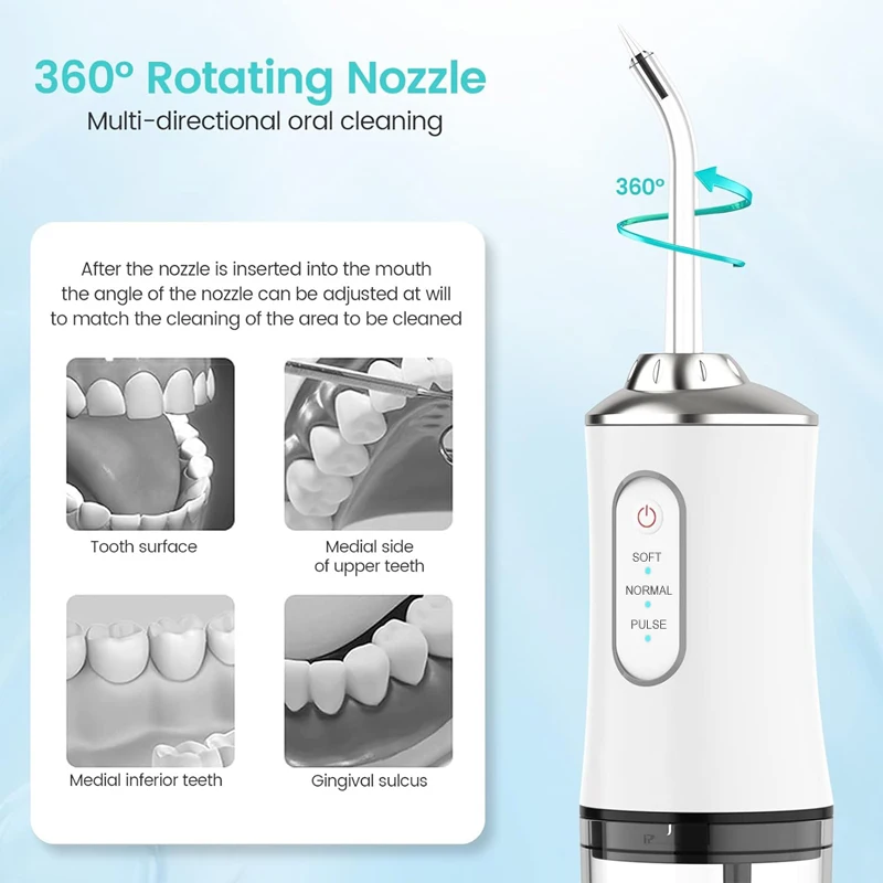 แบบพกพา Flosser น้ําทันตกรรม O - Water Flosser Cordless บทวิจารณ์และราคา