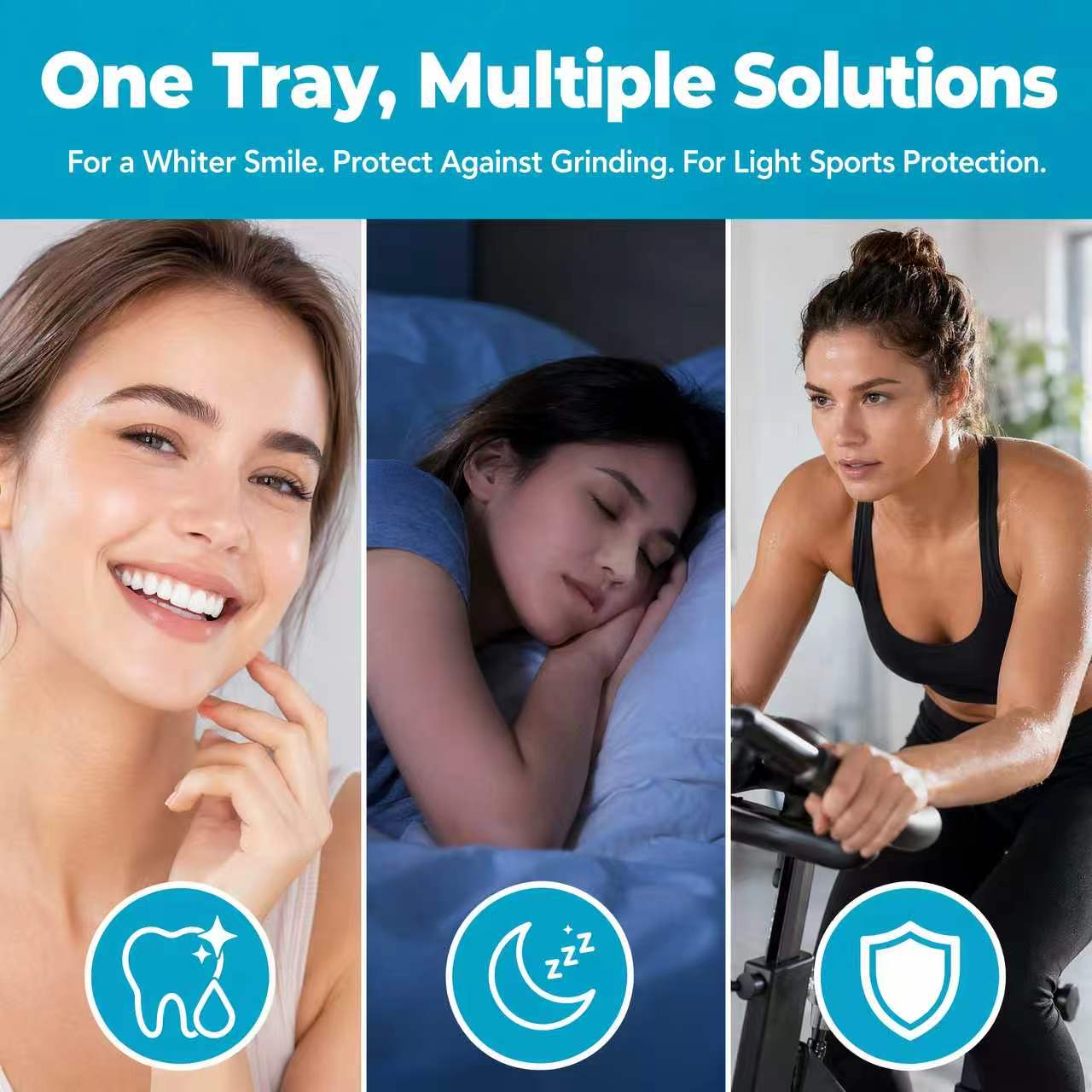 2/4/10 ชิ้น ที่ครอบฟันซิลิโคน  - Teeth Whitening For Trays บทวิจารณ์และราคา