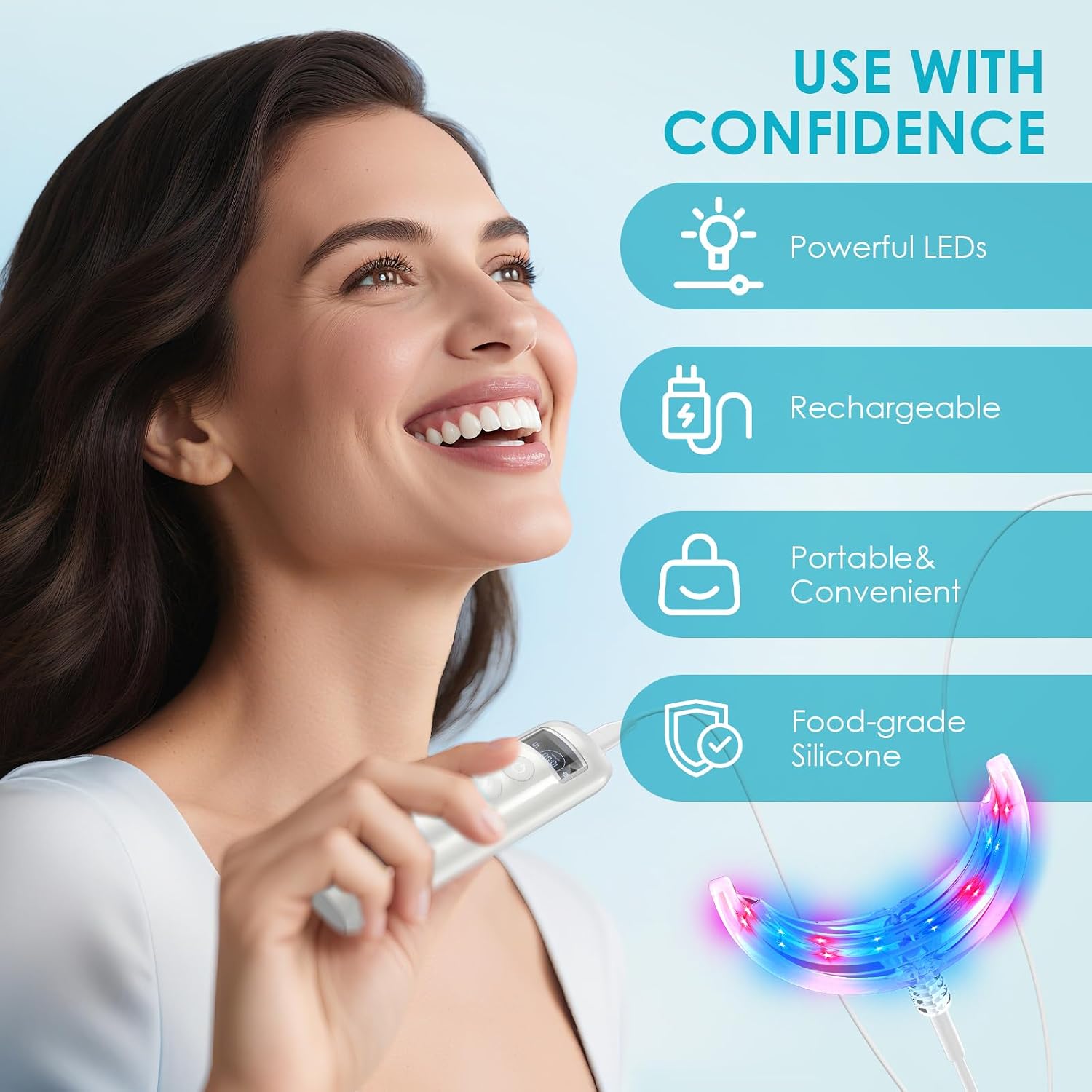 เครื่องเร่งฟอกสีฟัน 16 LED แสง - Teeth Whitening For Trays บทวิจารณ์และราคา