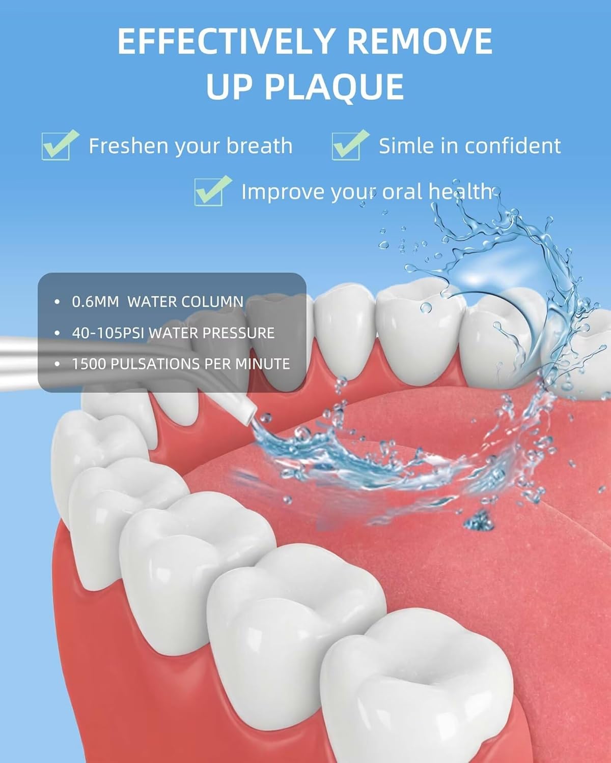 Water Dental Flosser ฟัน Picks - Water Flosser Cordless บทวิจารณ์และราคา