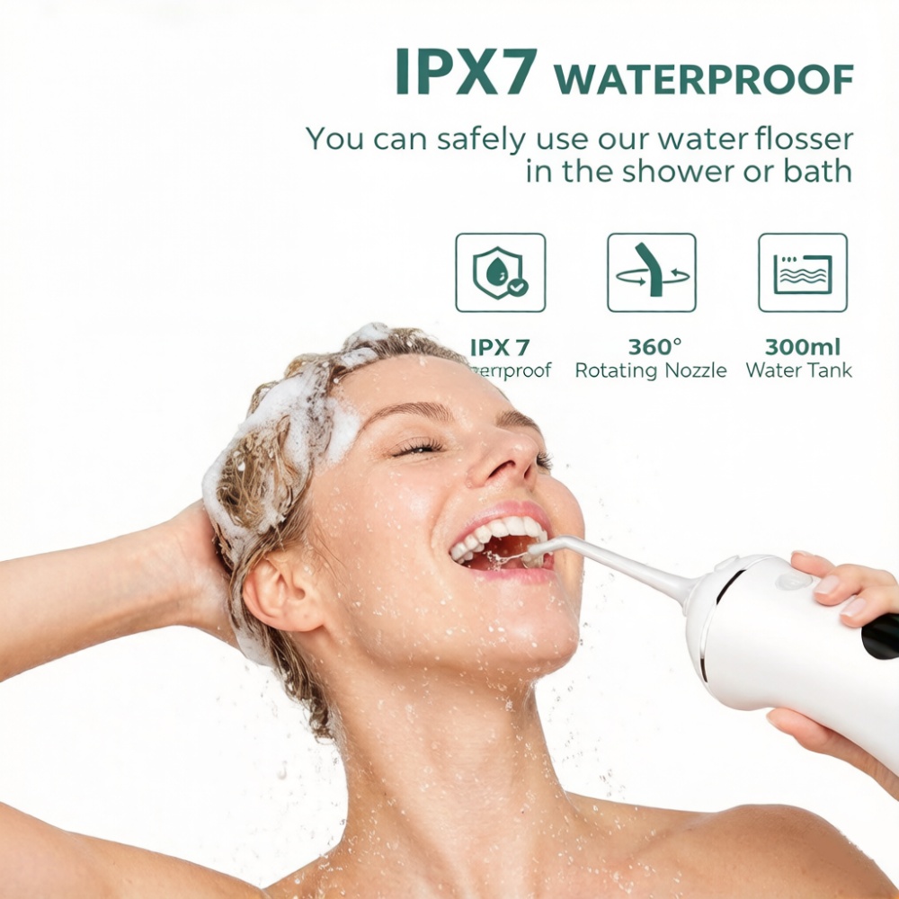 เครื่องทำความสะอาดฟันแบบพกพาไร - Water Flosser Cordless บทวิจารณ์และราคา