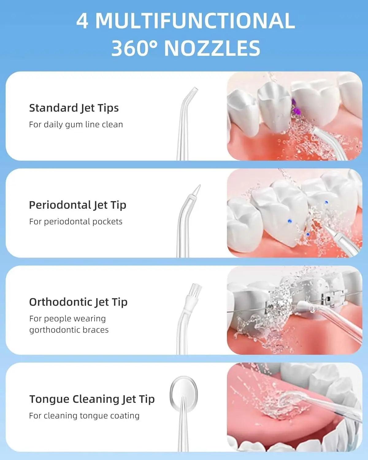 Irrigator ปาก Flosser น้ําแบบพ - Water Flosser Cordless บทวิจารณ์และราคา