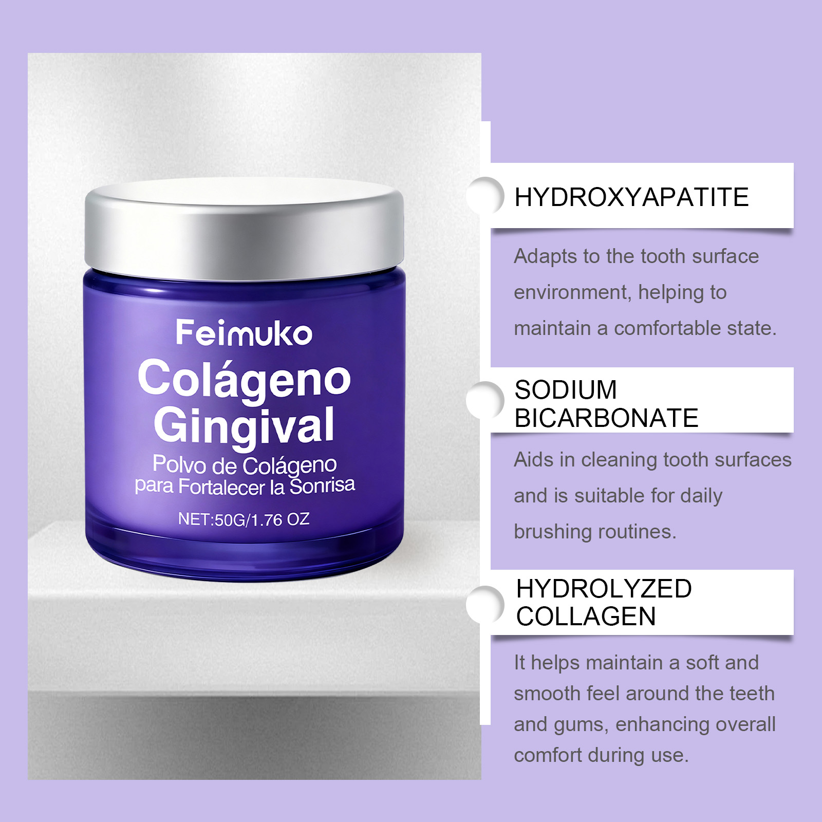 ผงคอลลาเจนฟอกฟันขาว ดูแลช่องปา - Teeth Whitening Ingredients บทวิจารณ์และราคา
