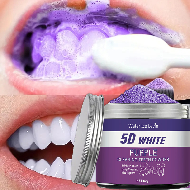 ผงฟอกสีฟันสีม่วง 50 กรัม - ผงท - Teeth Whitening Ingredients บทวิจารณ์และราคา