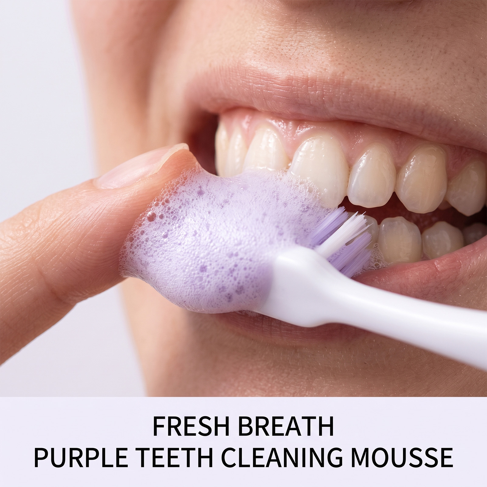 มูสโฟมยาสีฟันสีม่วง ฟอกฟันขาวอ - Teeth Whitening Toothpaste บทวิจารณ์และราคา