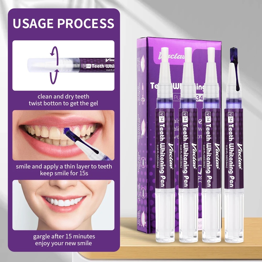 วาคลาฟ V34 ปากกาเจลฟอกสีฟันสีม - Teeth Whitening Crest บทวิจารณ์และราคา